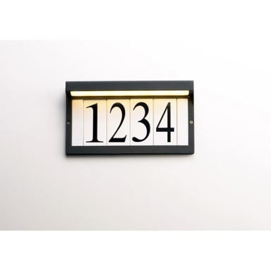 Maxim Lighting 53610BK Address 1 Light 12.5 inch Black LED Address Light - close-up wall view