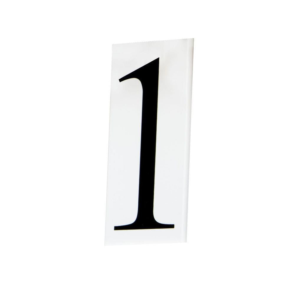 Maxim Lighting 53611WT Address House Number 1 White Acrylic Tile