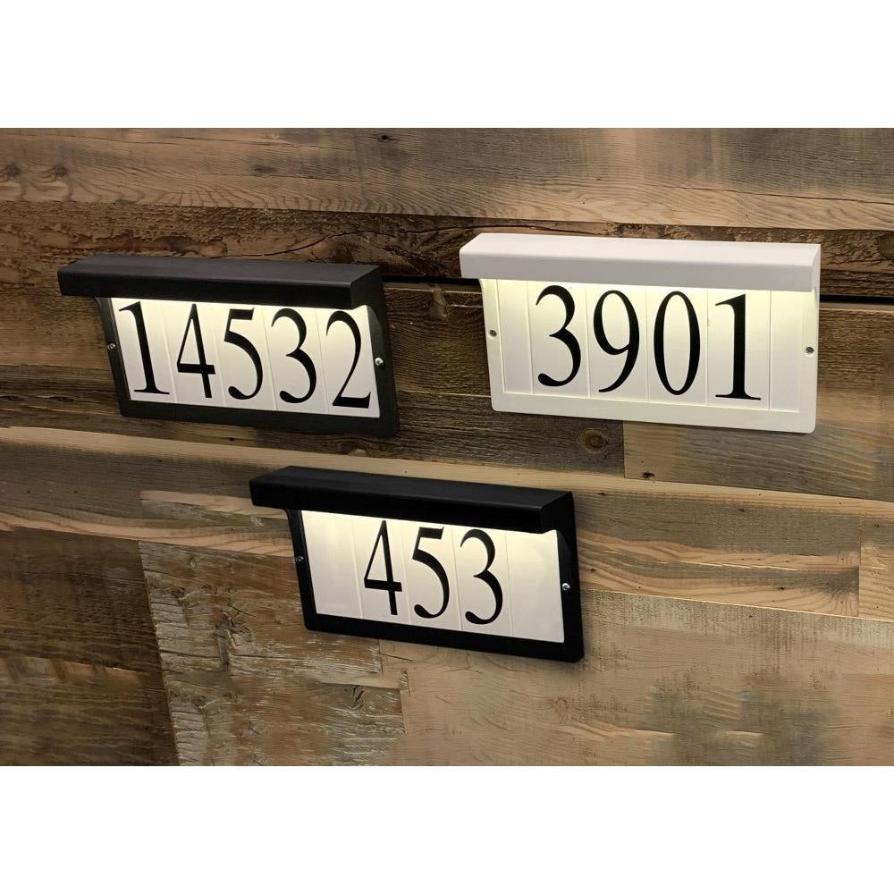 Maxim Lighting 53618WT Address Number Tiles Installed in Address Light Fixtures