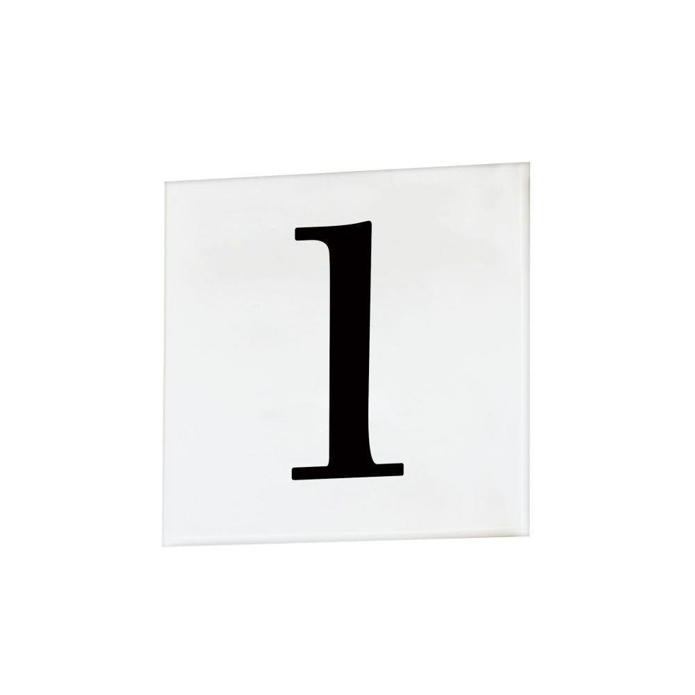 Maxim Lighting 53661WT Serif 4.5 Inch White Square Address Light Number Tile