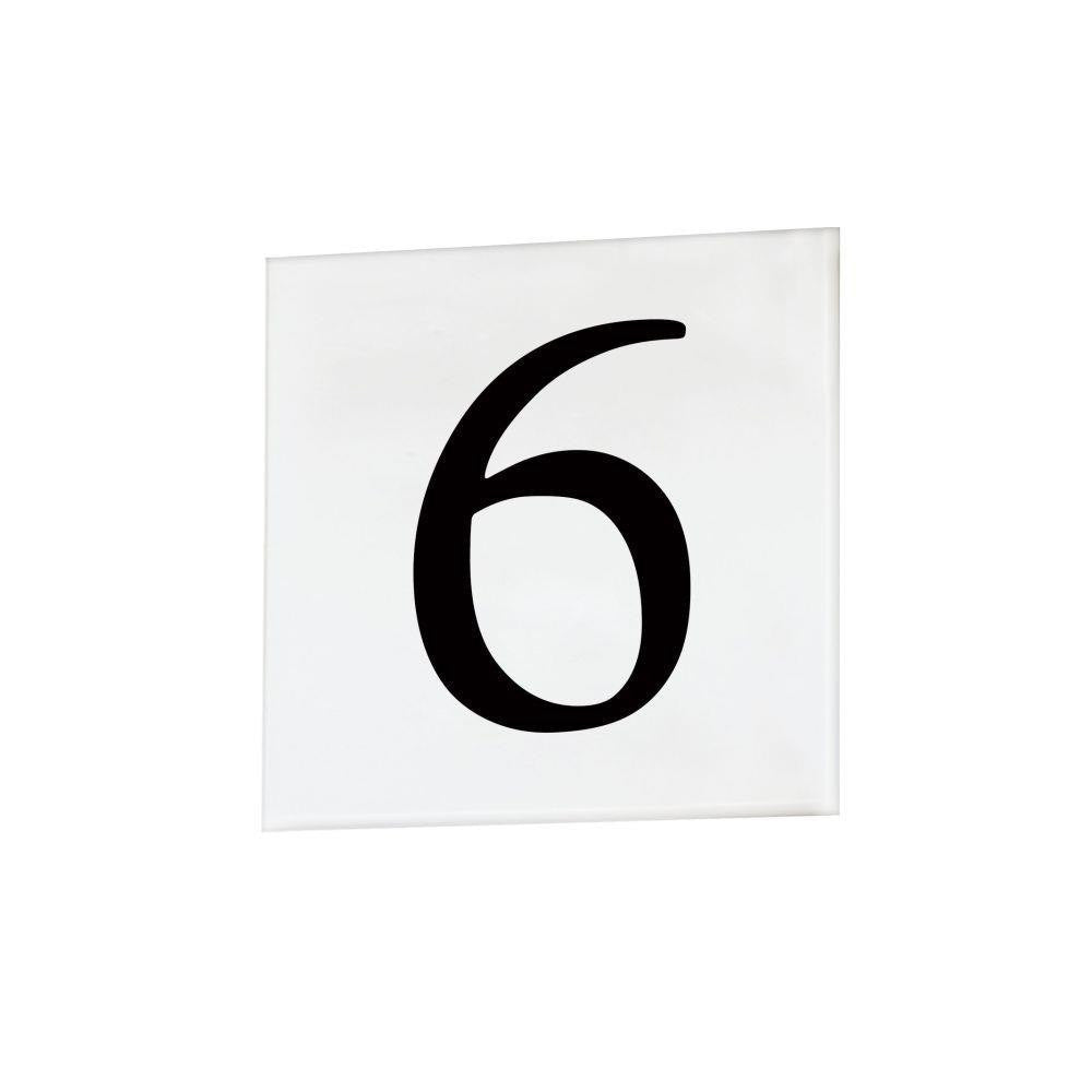 Maxim Lighting 53666WT Serif 4.5 Inch White Address Light Number 6/9 Square Tile
