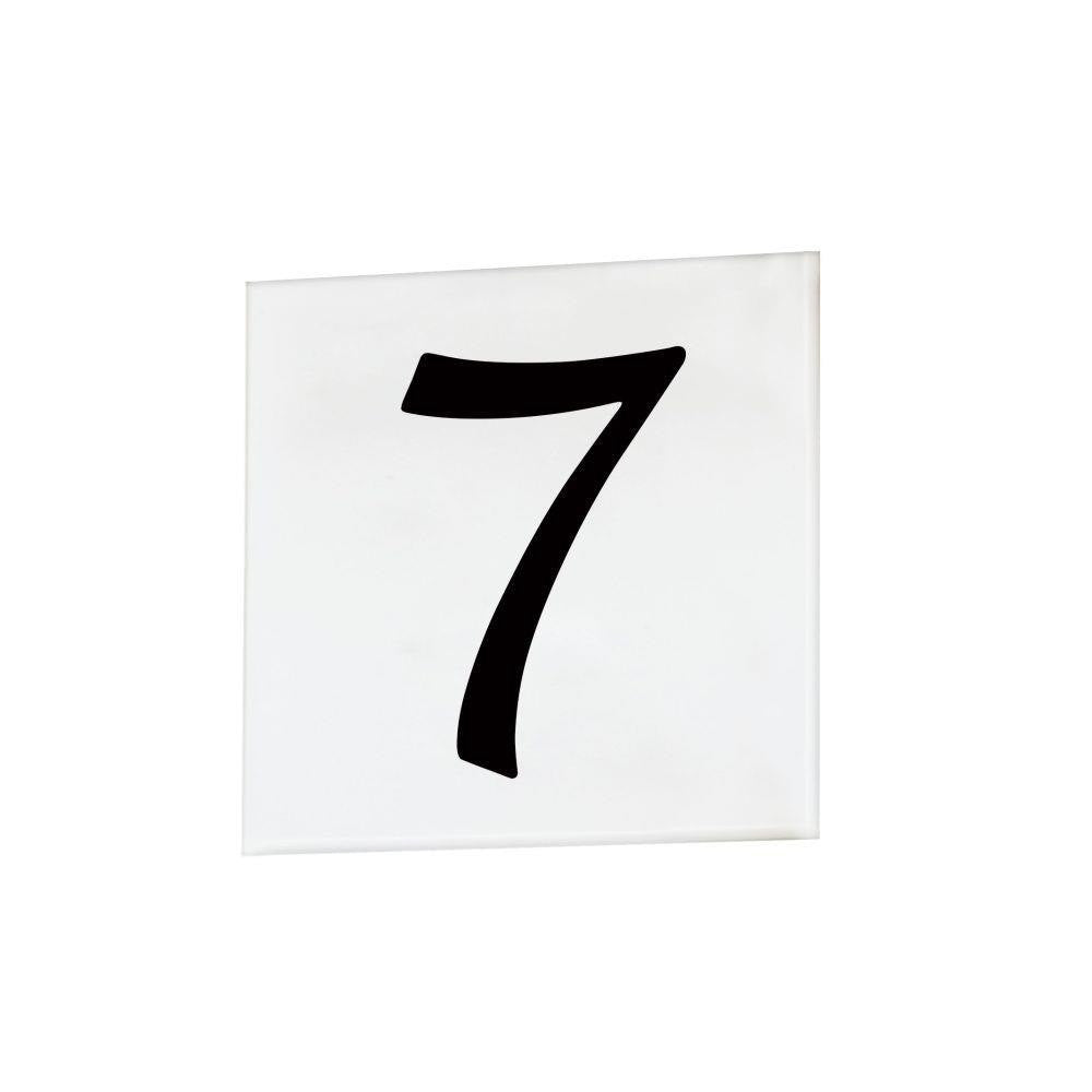 Maxim Lighting 53667WT Serif 4.5 Inch 7 Square Tile White Address Light Number