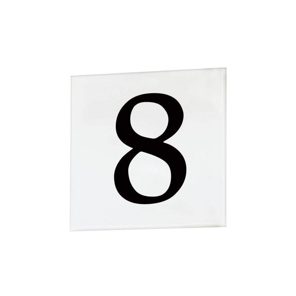Maxim Lighting 53668WT Serif 4.5 Inch White Address Light Number 8 Square Tile