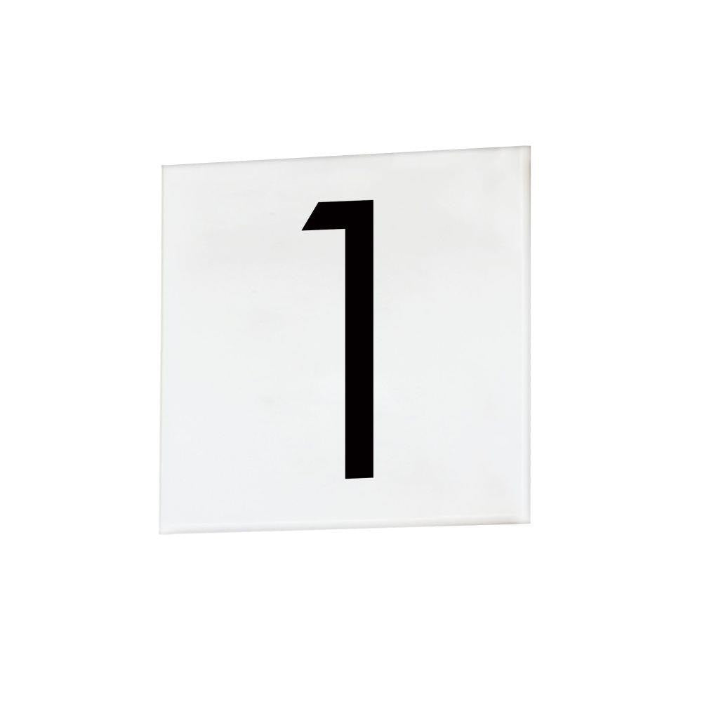 Maxim Lighting 53671WT Serif 4.5 Inch White Address Light Number Square Tile