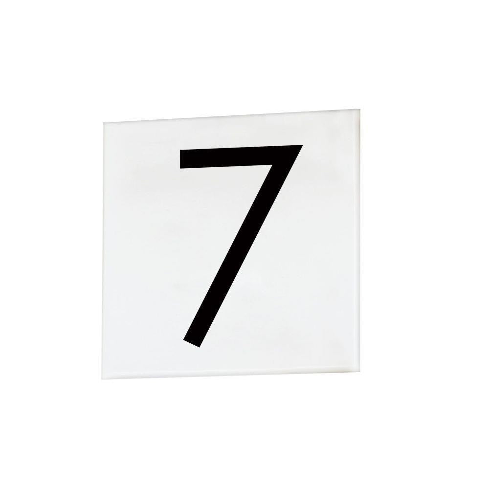 Maxim Lighting 53677WT Serif 4.5 Inch 7 Square Tile White Address Light Number