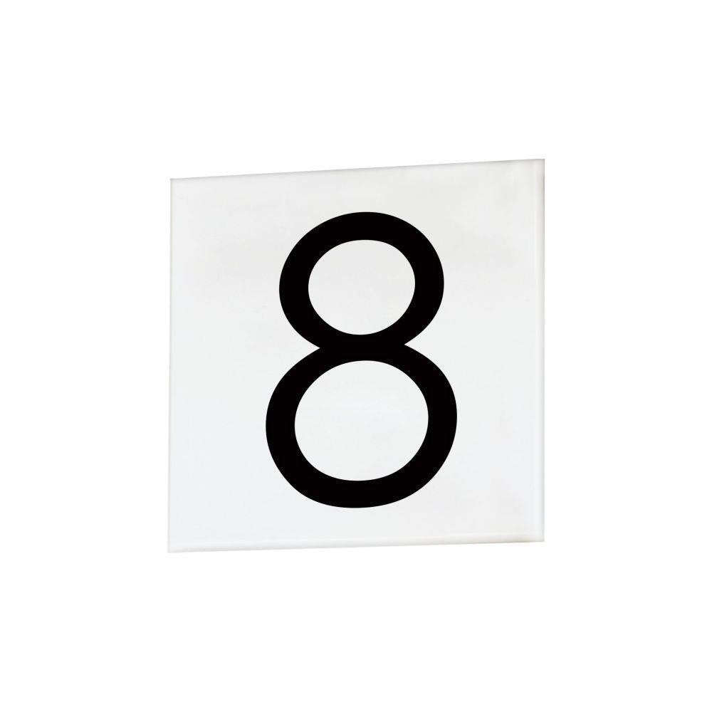 Maxim Lighting 53678WT Sans Serif 4.5 Inch White Address Light Number 8 Square Tile