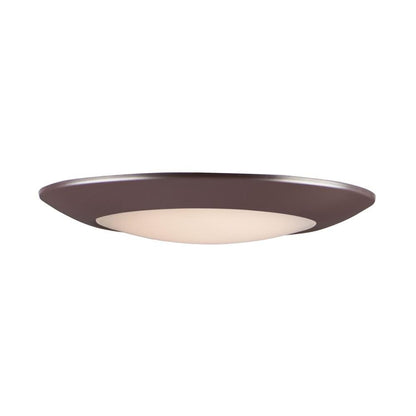 Maxim Lighting 57855WTSN Diverse 1 Light 11 Inch Satin Nickel LED Flush Mount Ceiling Light - White Background
