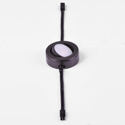 Maxim Lighting 53830WT CounterMax MX-LD-AC LED Under Cabinet Disc Light with Daisy Chain Cables Top View