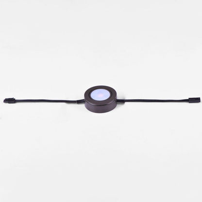 Maxim Lighting 53832BRZ CounterMax MX LD AC Anodized Bronze LED Under Cabinet Disc Light - Illuminated Front View