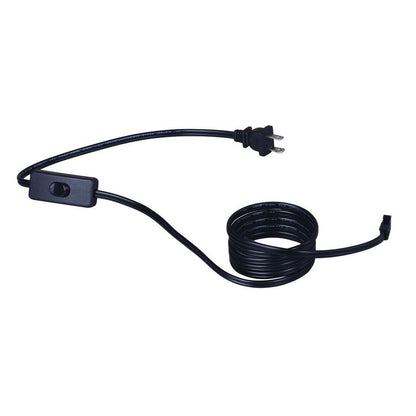 Maxim Lighting 53885BK CounterMax 72 Inch Black Under Cabinet Power Cord with Inline Switch