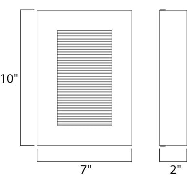 Maxim Lighting 54350ABZ Avenue Outdoor Wall Sconce Dimensions Diagram 10 inch by 7 inch