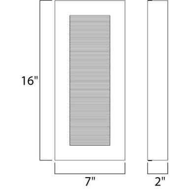 Maxim Lighting 54352ABZ Avenue Outdoor Wall Sconce - Dimension Diagram 16 inch x 7 inch x 2 inch