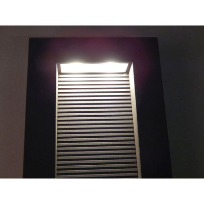 Maxim Lighting 54352ABZ Avenue Outdoor Wall Sconce - Close-Up Detail of Illuminated Grate Panel