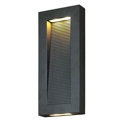 Maxim Lighting 54352ABZ Avenue Outdoor Wall Sconce in Architectural Bronze - Angled View Illuminated