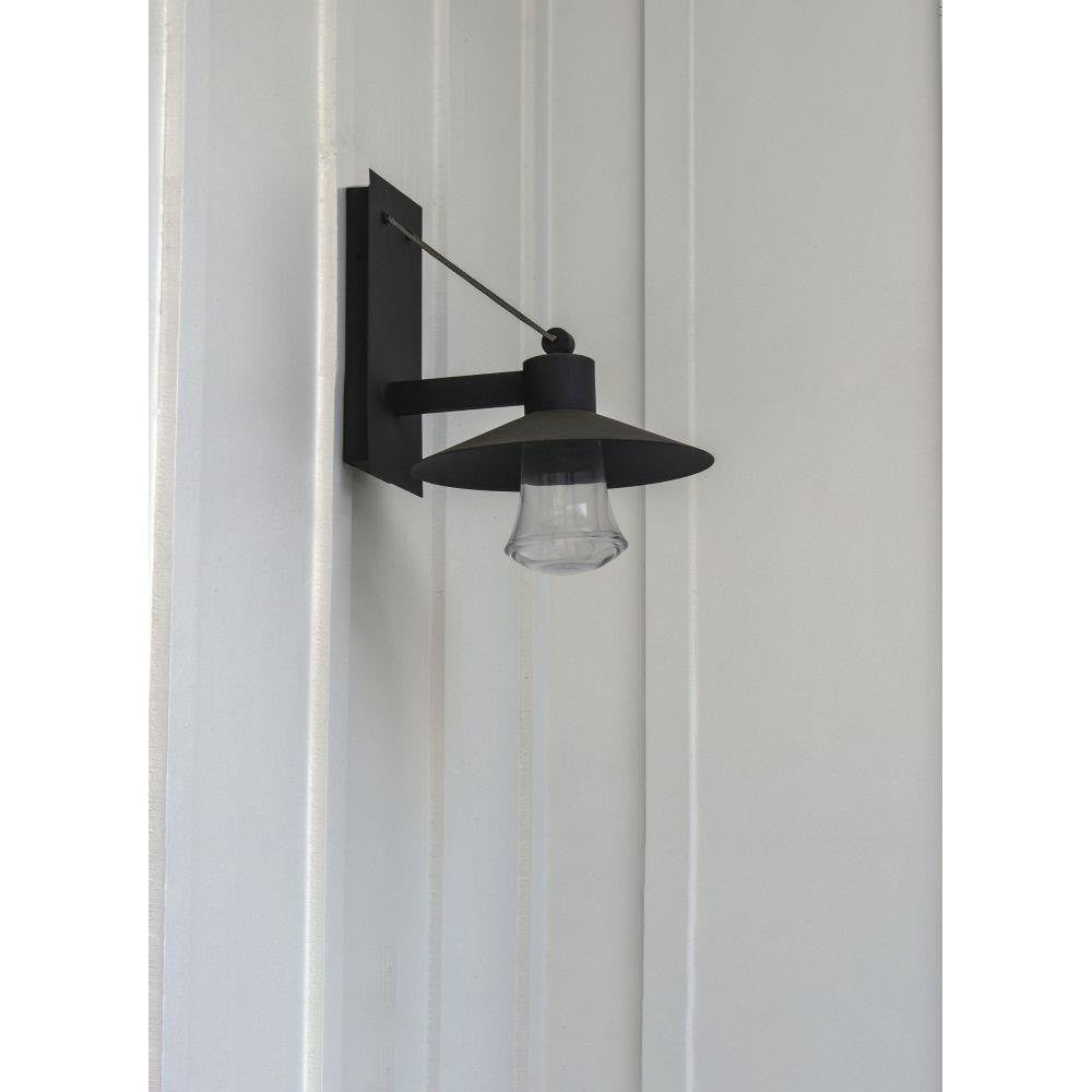 Maxim Lighting 54364CLABZ Civic Outdoor Wall Sconce Installed on Exterior Wall