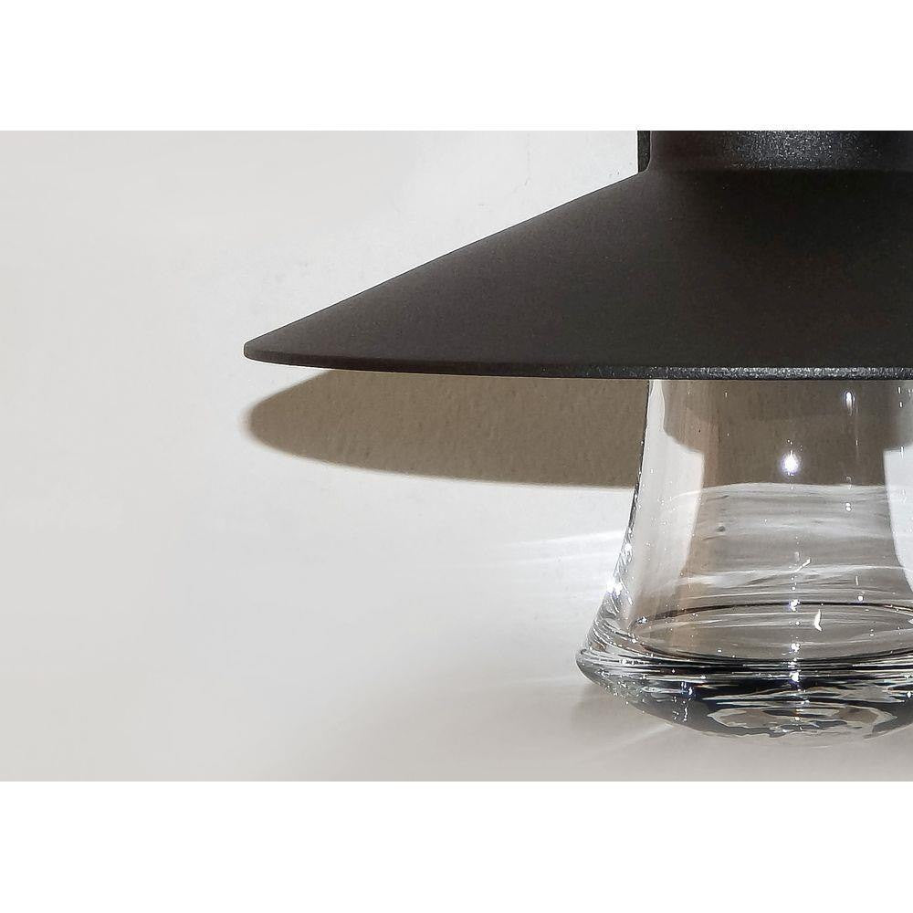 Maxim Lighting 54364CLABZ Civic Outdoor Wall Sconce - Close-up of Conical Shade and Clear Glass Globe