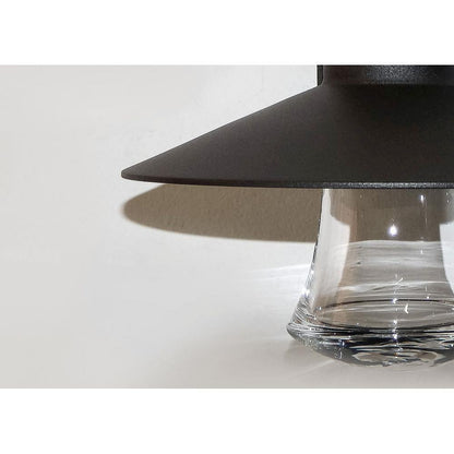 Maxim Lighting 54364CLABZ Civic Outdoor Wall Sconce - Close-up of Conical Shade and Clear Glass Globe