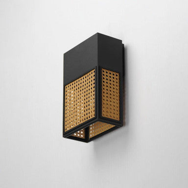 Maxim Lighting 54802RABK Lattice Outdoor Wall Light Side Profile View