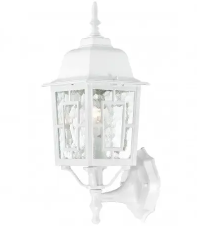 Nuvo 60-4924 17" Banyon Outdoor Wall Lights, Clear Water Glass, White