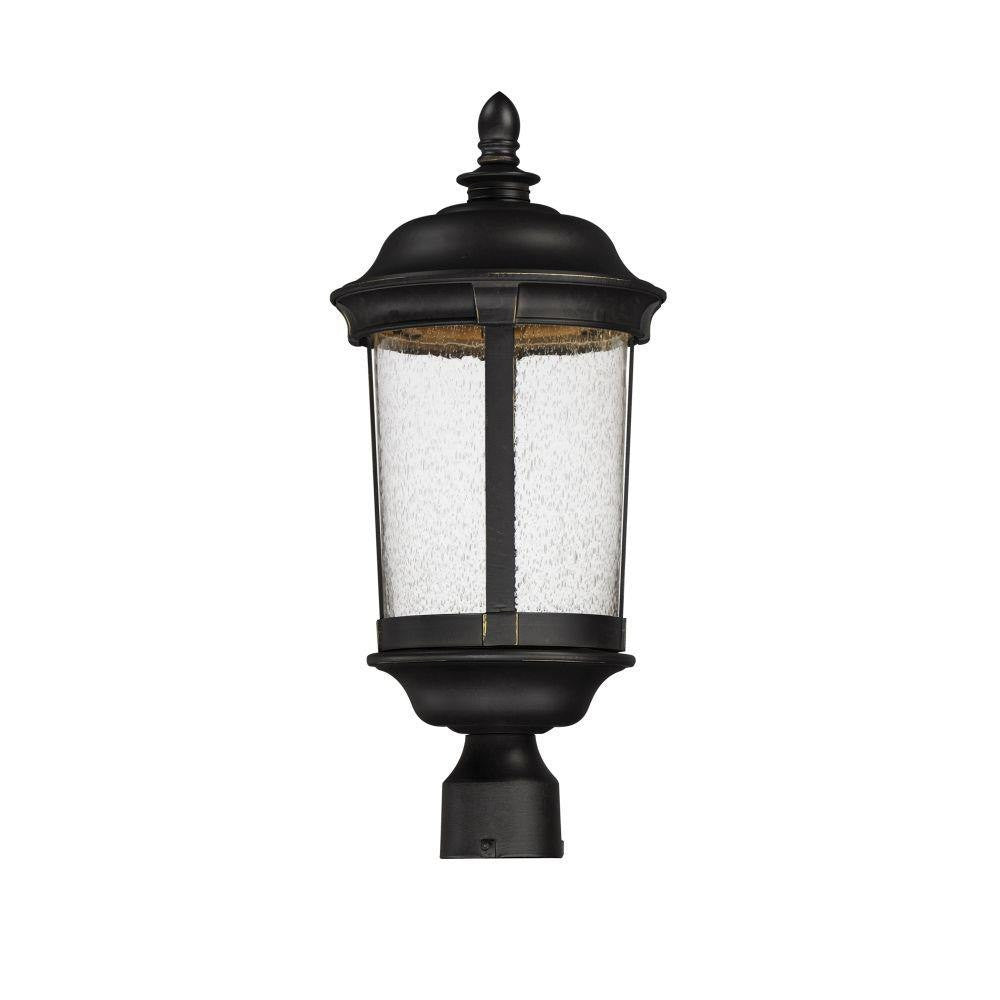 Maxim Lighting 55021CDBZ Dover 1 Light 9.25 inch Cast Dark Bronze LED Outdoor Post Lantern - White Background