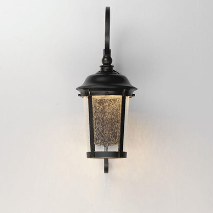 Maxim Lighting 55023CDBZ Dover Bronze Outdoor Wall Lantern - Illuminated Front View