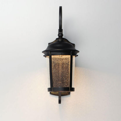 Maxim Lighting 55024CDBZ Dover Outdoor Wall Lantern Illuminated Installed View
