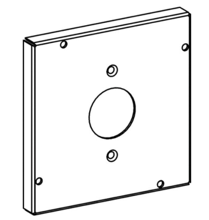 Orbit 5503 Raised Square Box Cover, 4-11/16 in L x 4-11/16 in W x 1/2 in D, Power Outlet Cover, Sheet Steel