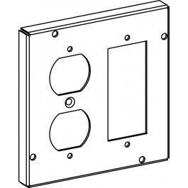 Orbit 5524 4-11/16" Square Raised 1/2" Duplex Receptacle/ GFCI Industrial Cover