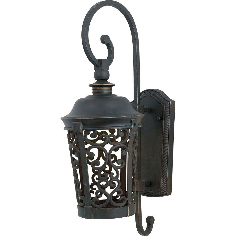 Maxim Lighting 55393BZ Whisper 1 Light 8 Inch Bronze Outdoor Wall Lantern