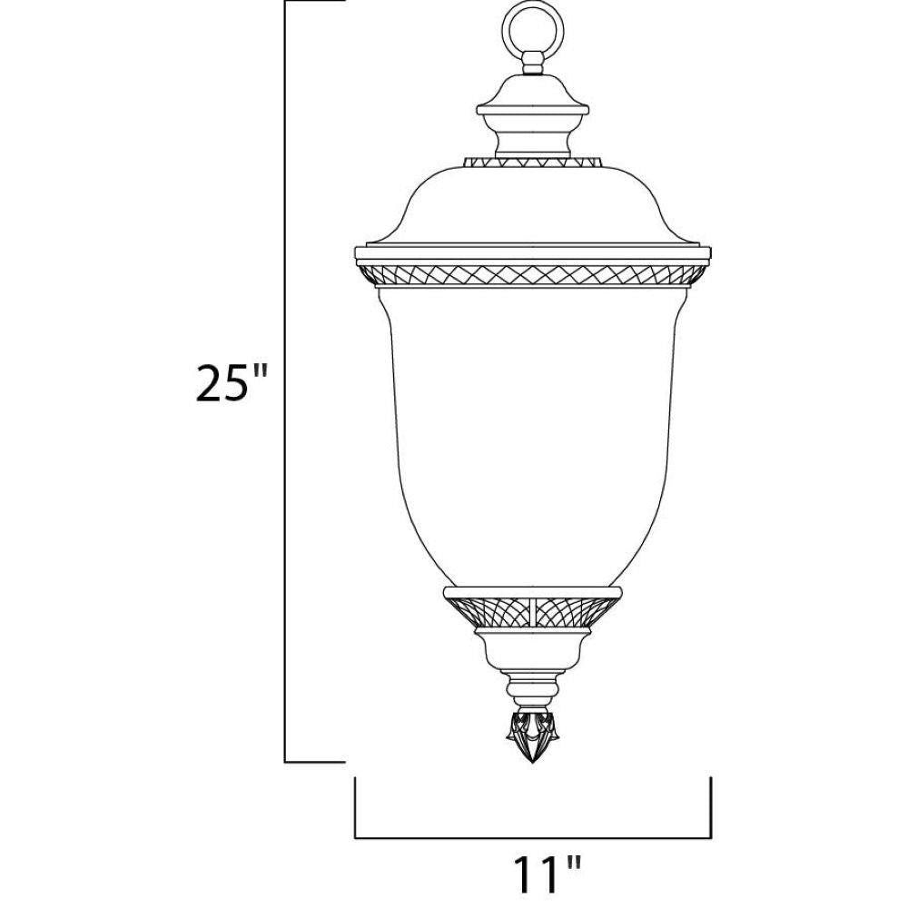 Maxim Lighting 55427WGOB Carriage House Outdoor Pendant Dimensions 25 Inch Height 11 Inch Width