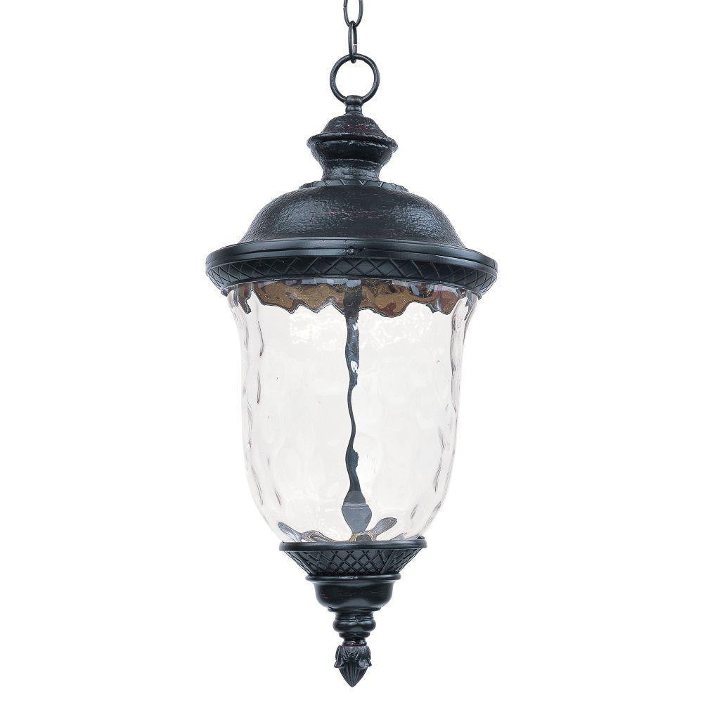 Maxim Lighting 55427WGOB Carriage House 1 Light 25 Inch Oil Rubbed Bronze Outdoor Pendant