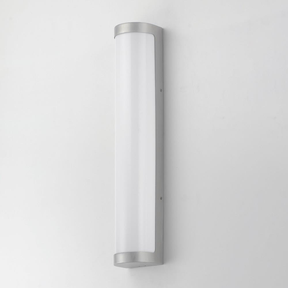Maxim Lighting 55514WTAL Halfpipe LED Outdoor Wall Mount Brushed Aluminum - Angled View