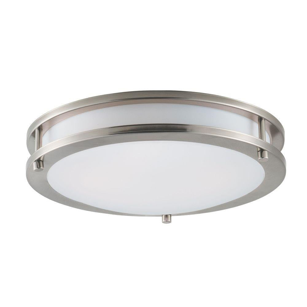 Maxim Lighting 55542WTSN Linear 1 Light 12 inch Satin Nickel LED Flush Mount Ceiling Light