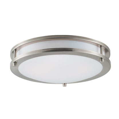 Maxim Lighting 55542WTSN Linear 1 Light 12 inch Satin Nickel LED Flush Mount Ceiling Light