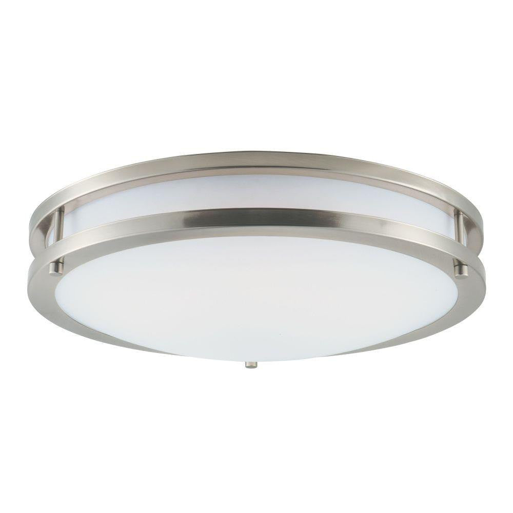 Maxim Lighting 55544WTSN Linear 1 Light 16 inch Satin Nickel LED Flush Mount Ceiling Light