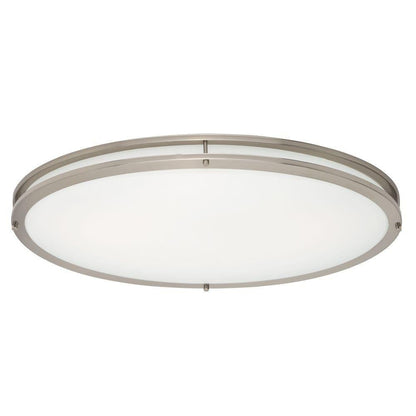 Maxim Lighting 55548WTSN Linear 1 Light 32 inch Satin Nickel Flush Mount Ceiling Light