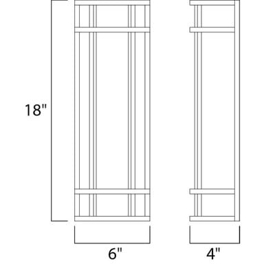 Maxim Lighting 55573WTSN Moon Ray LED Outdoor Wall Sconce Dimensions - 18 inch Height x 6 inch Width x 4 inch Depth