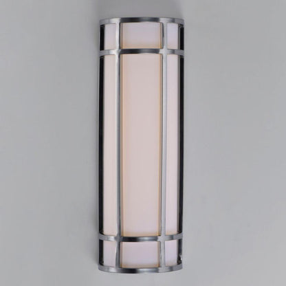 Maxim Lighting 55573WTSN Moon Ray LED Outdoor Wall Sconce - Modern Steel Finish Angled View