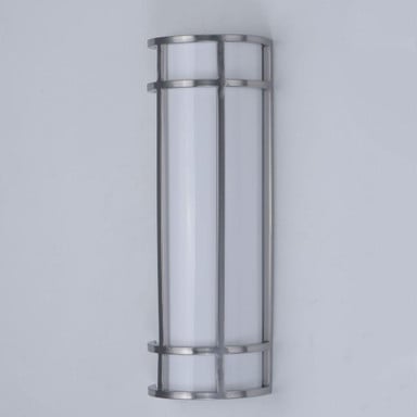 Maxim Lighting 55573WTSN Moon Ray LED Outdoor Wall Sconce - Modern Steel Finish Side View
