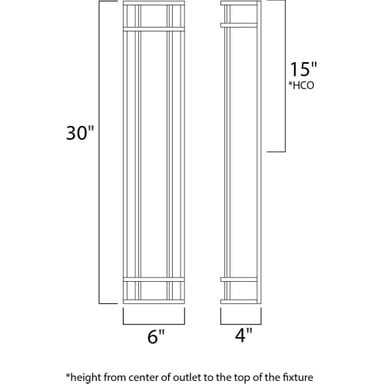 Maxim Lighting 55577WTSN Moon Ray Outdoor Wall Sconce Dimensions Diagram