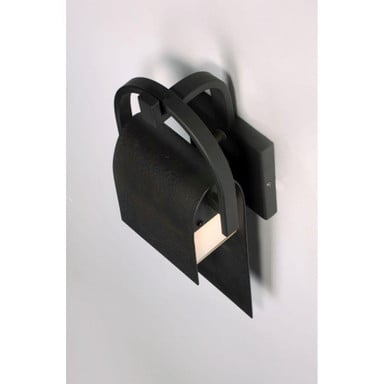 Maxim Lighting 55594RF Laredo Rustic Forged LED Outdoor Wall Lantern - Top Angle View Showing Arch and Shade