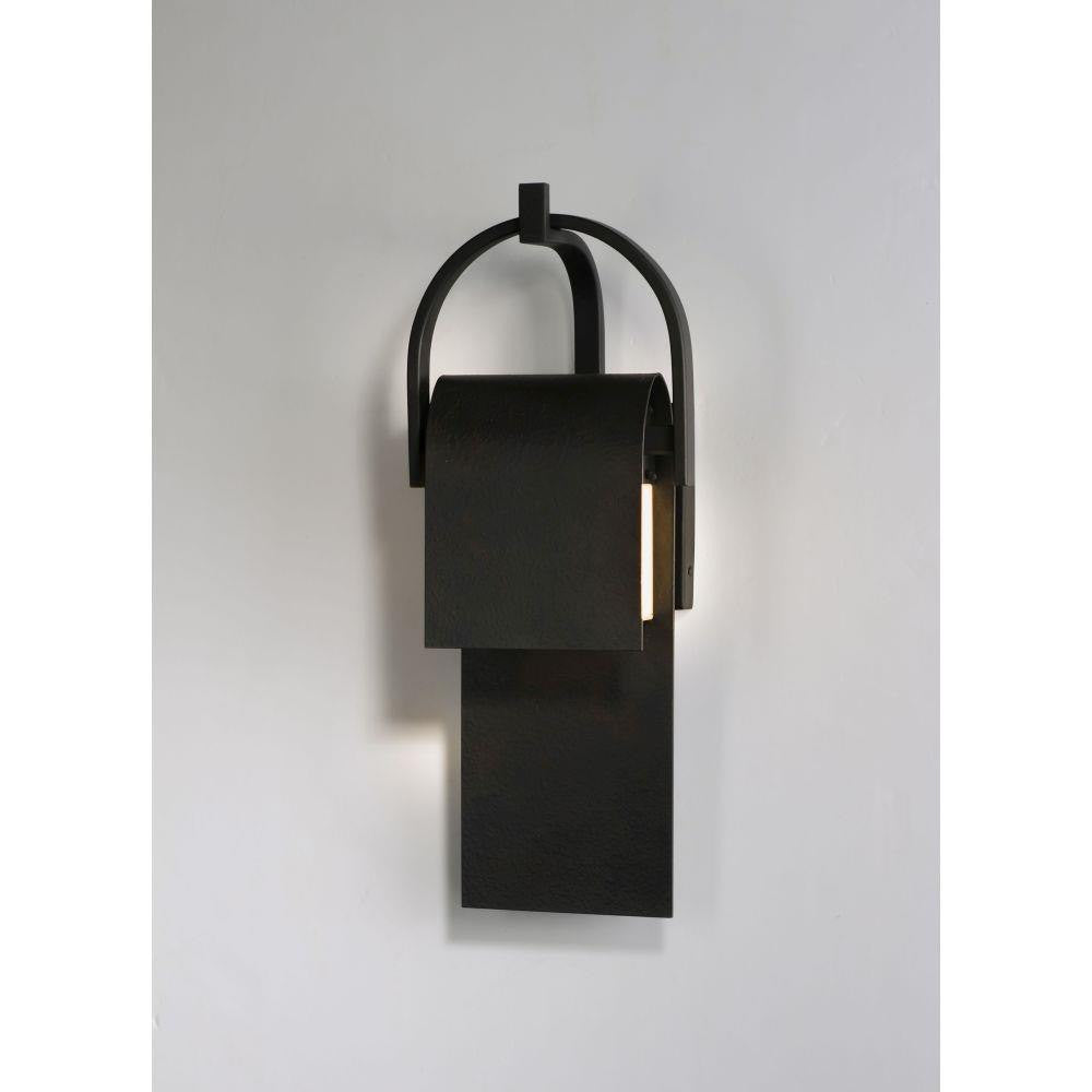 Maxim Lighting 55595RF Laredo Rustic Forged Outdoor Wall Light - Installed Wall View
