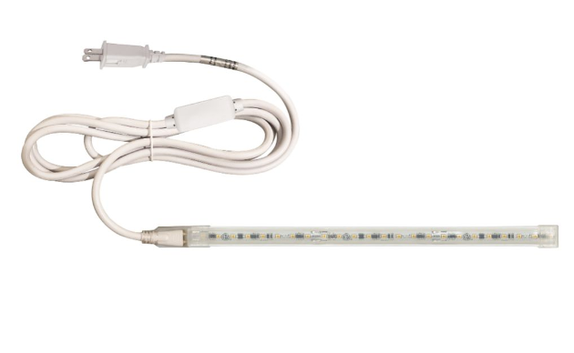 Nora Lighting NUTP13-W24-8-12-930/CPSP Custom Cut 24-ft 8-in 120V Continuous LED Tape Light 330lm / 3.6W per foot 3000K with Mounting Clips and 8' Cord & Plug with Surge Protector