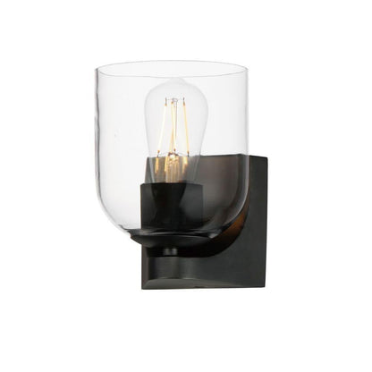 Maxim Lighting 21231MRBK Scoop 1 Light 5.5 Inch Marble Black Bath Vanity Wall Light