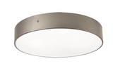 AFX Lighting BAYF24LAJUDSN-BB Bailey 24 Inch LED CCT Flush Mount In Satin Nickel With White Acrylic Diffuser and Battery Backup