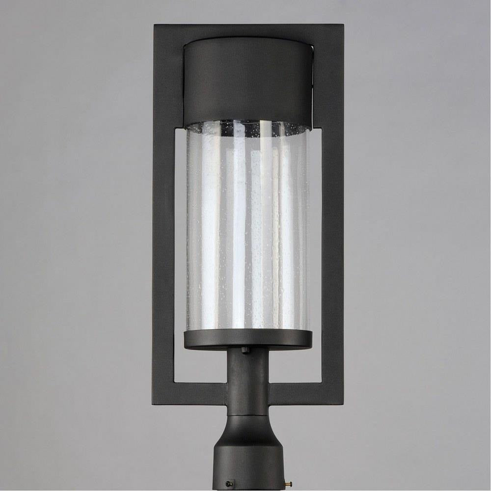 Maxim Lighting 55890BGBK Focus Black Outdoor Post Mount - Illuminated View