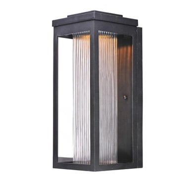 Maxim Lighting 55904SWBK Salon Black Outdoor LED Wall Sconce - Three-Quarter View