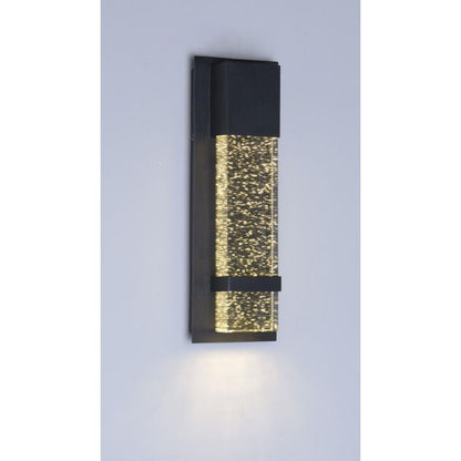 Maxim Lighting 55910BGBK Cascade Outdoor LED Wall Sconce Illuminated - Black Finish Front View