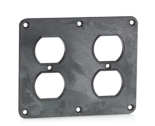 Leviton 3260-E 2, Duplex Receptacle Coverplate, Black