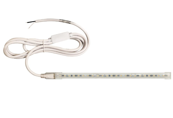 Nora Lighting NUTP13-W25-12-930/HWSP Custom Cut 25-ft Continuous LED Tape Light 330lm / 3.6W per foot with Mounting Clips and 8' Hardwired Power Cord with Surge Protector, Color Temperature 2700k, Voltage 120v